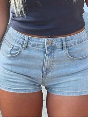 Light Wash Denim Women's Shorts